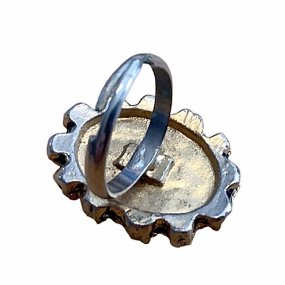 Vintage “Druzy” Adjustable Ring  - Picture 2 of 3